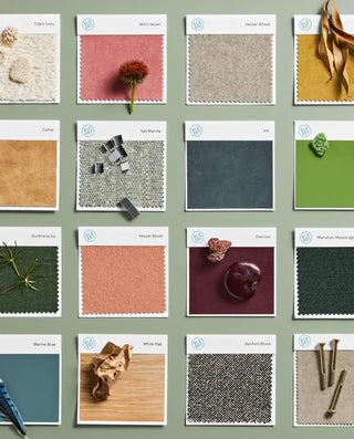 Collection of fabric swatches.