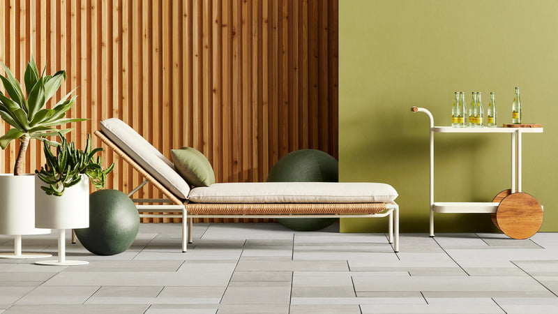 Dog Days Outdoor Sun Lounger in Sunbrella Coal