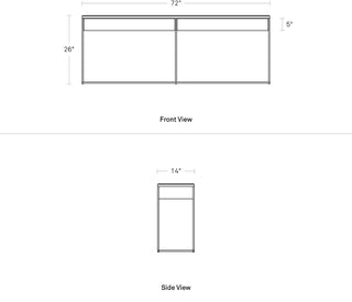 A dimensional drawing of the Construct 2 Drawer Console