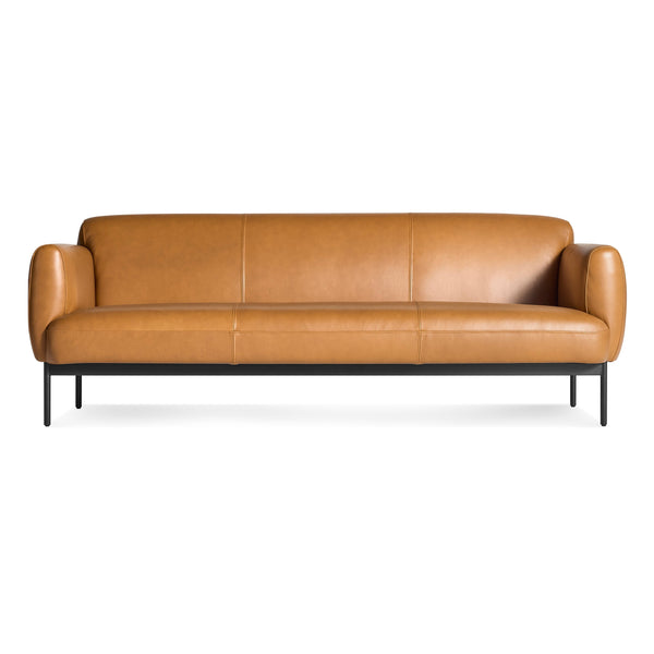 Puff Puff 87" Sofa in Canyon Leather - Angle 1