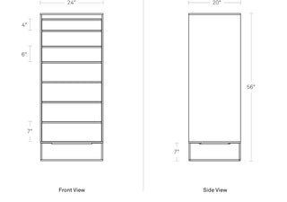 A dimensional drawing of the Rule Chiffonier