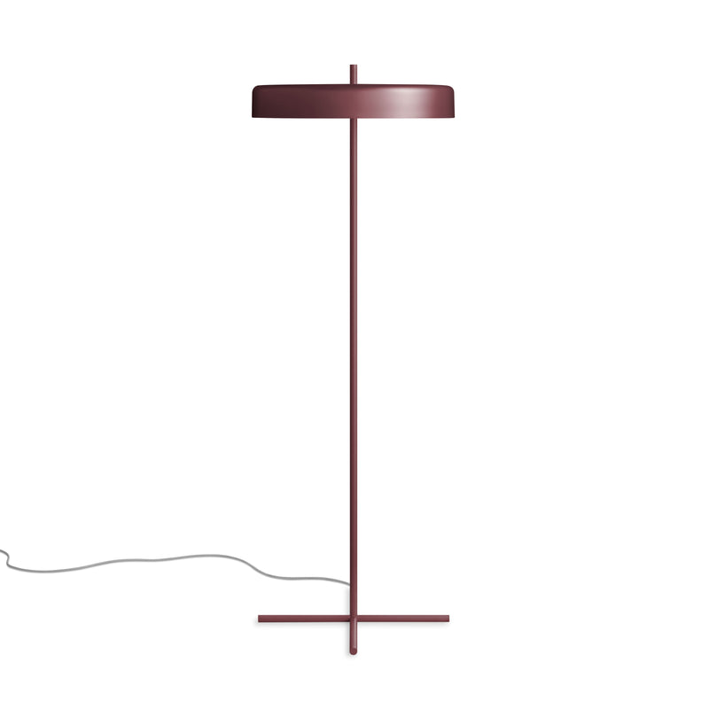 Bobber Floor Lamp in Oxblood Leather