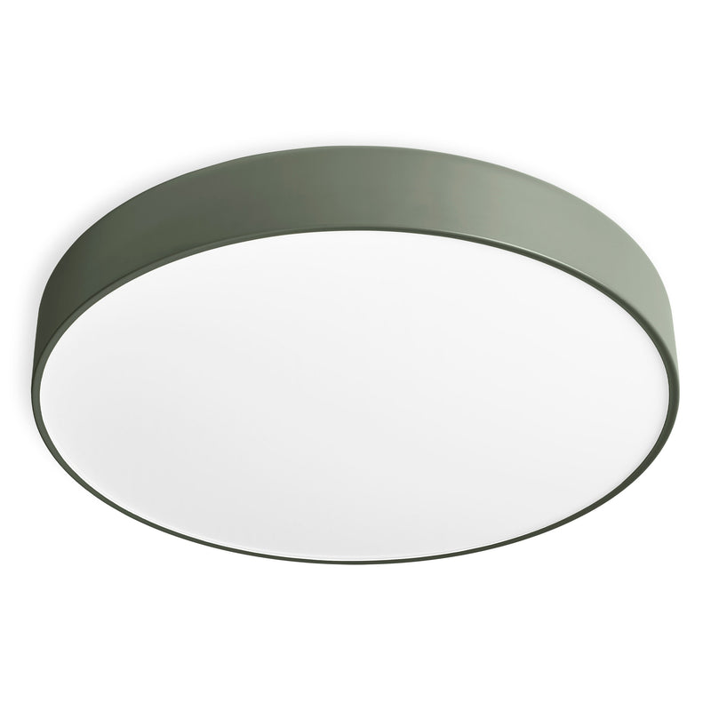 Bobber Large Flush Mount Light in Grey Green