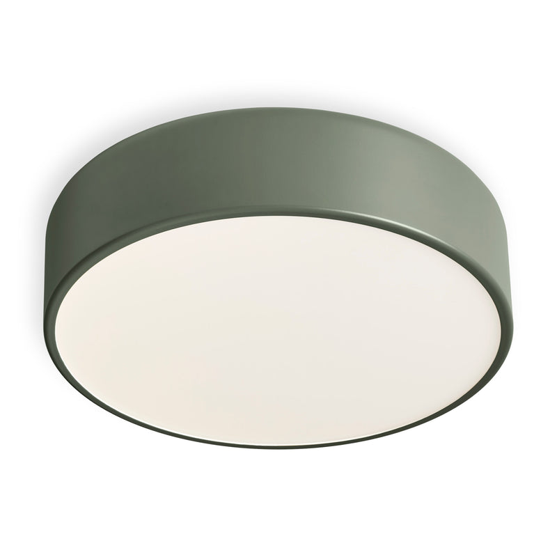 Bobber Small Flush Mount Light in Grey Green