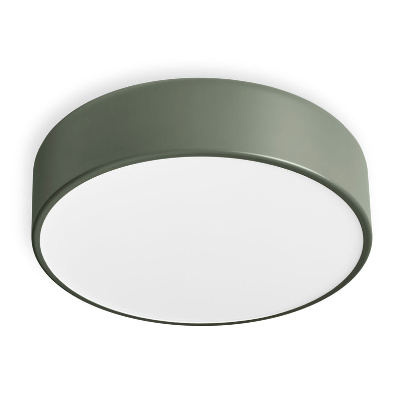 Bobber Small Flush Mount Light in Grey Green