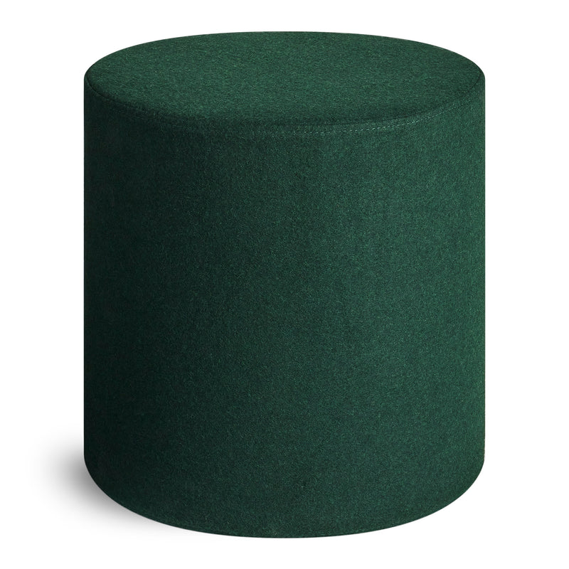 Bumper Small Ottoman in Vesper Navy Green - Angle 2