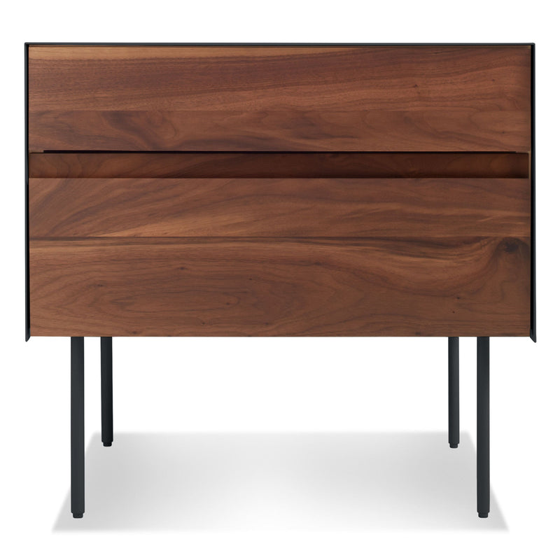 Clad Nightstand in Walnut / Oblivion