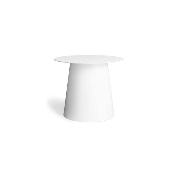 Circula Low Cocktail Table in White - Angle 1