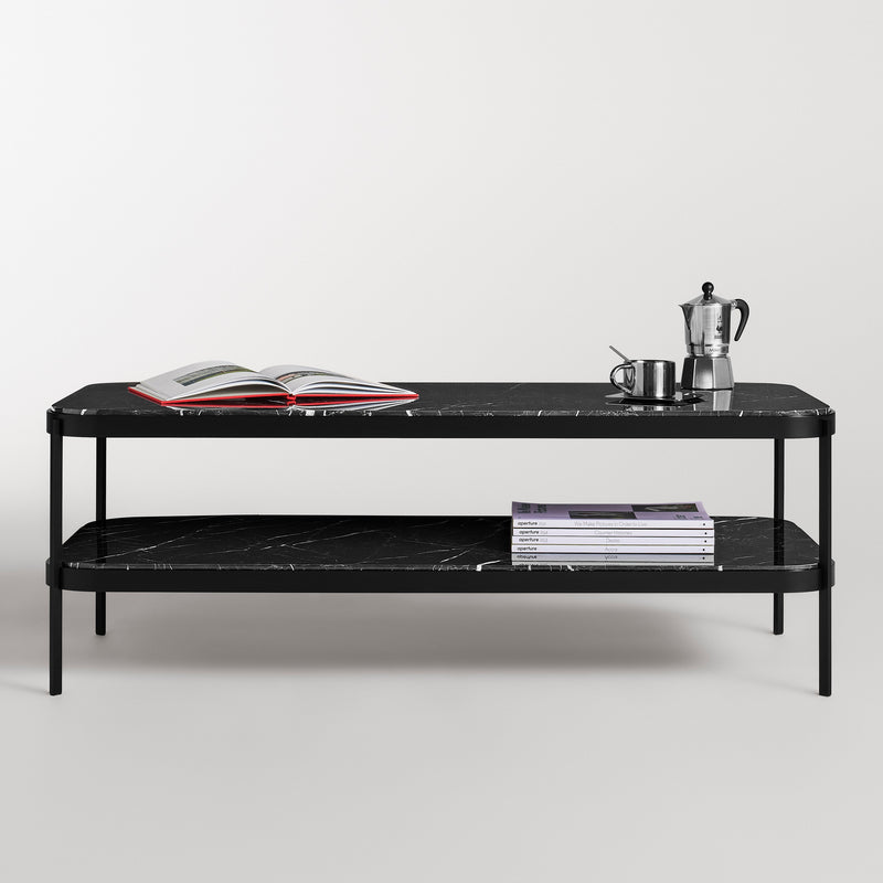 Comehither Coffee Table in Black Marble