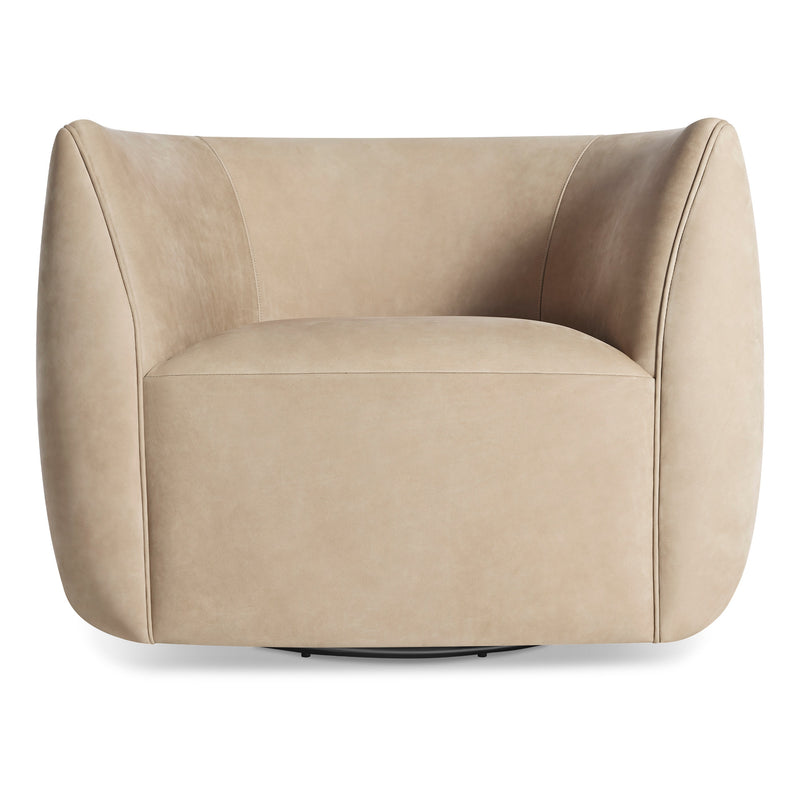 Council Swivel Lounge Chair en Stone Leather
