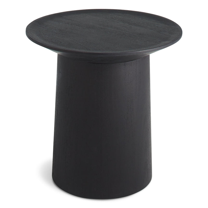 Coco Tall Side Table in Black-Stained Acacia