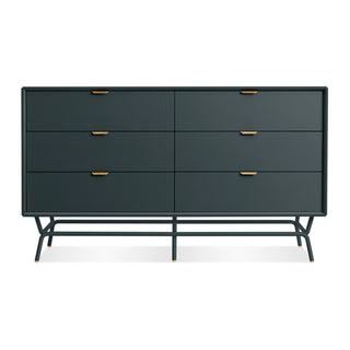 Dang 6 Drawer Dresser in Navy Green - Angle 1