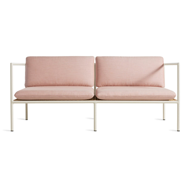 Dog Days Outdoor 2 Seat Sofa in Sunbrella Blush - Angle 1