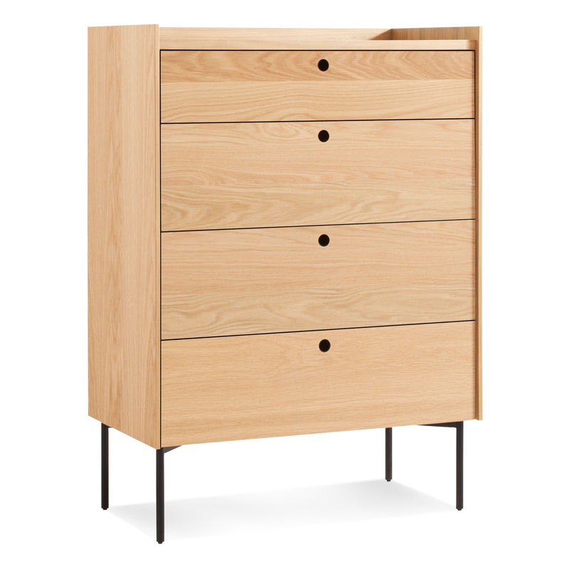 Peek 4 Drawer Dresser in White Oak
