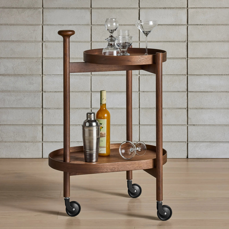Pose Bar Cart in Black on Ash