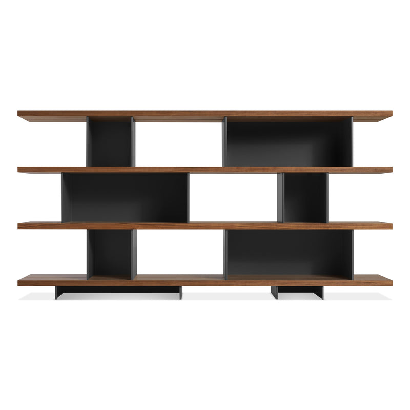 Happy Day Shelving 4 Shelf in Walnut / Oblivion