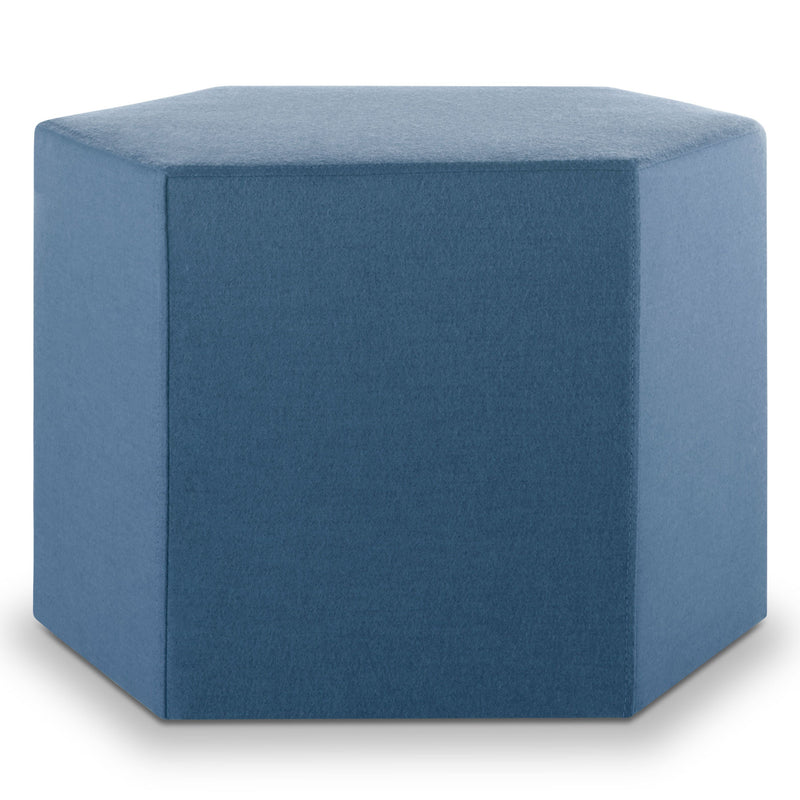 Hecks Ottoman in Vesper Marine Blue