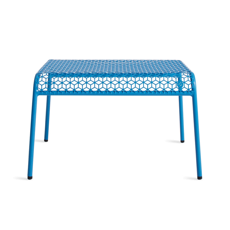 Hot Mesh Ottoman in Simple Blue