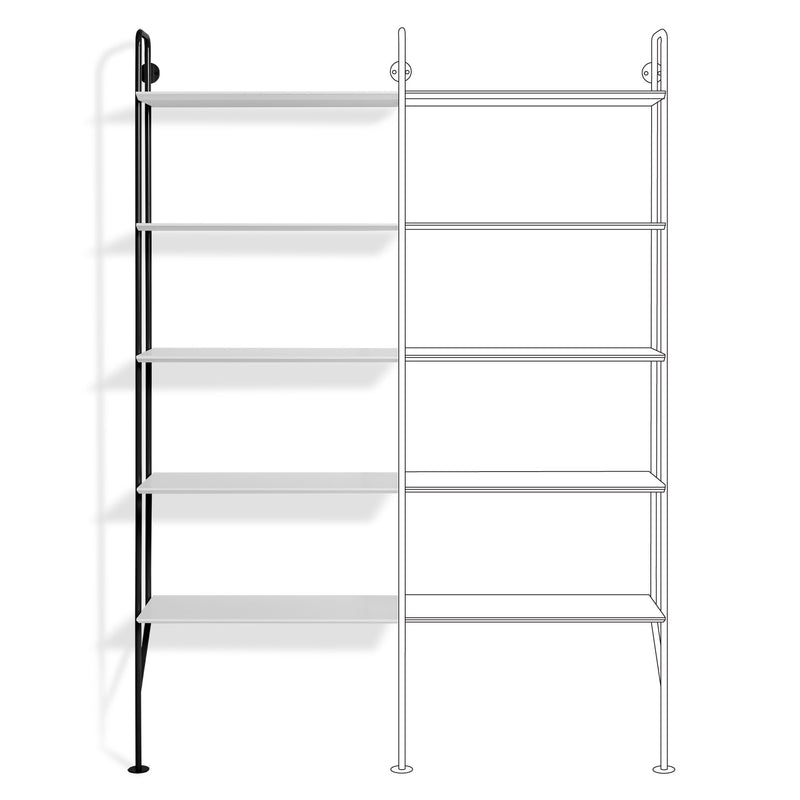 Hitch Add-on Bookcase in White