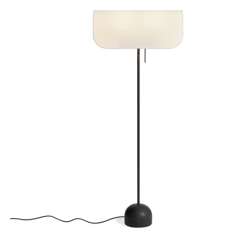 Hightop Floor Lamp in White / Black Marble