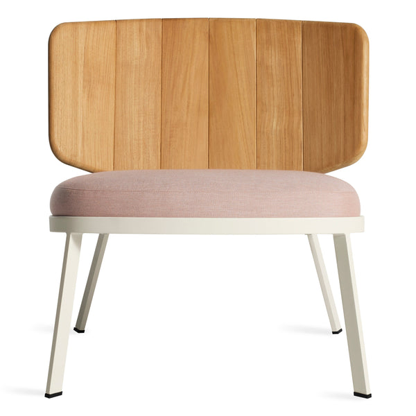 Low Fade Outdoor Lounge Chair in Sunbrella Blush - Angle 1