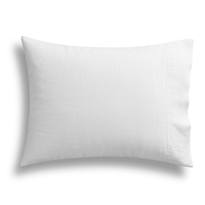 Blu Dot Stone Washed Linen Sheet Set in White