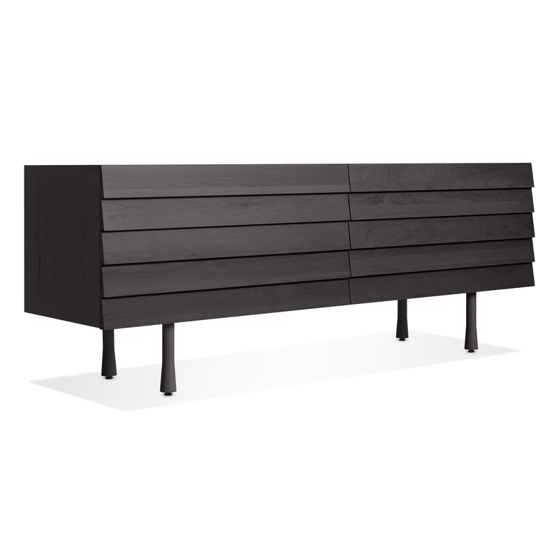 Lap 4 Drawer Dresser in Black on Ash / Black