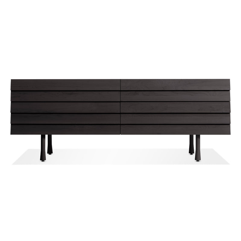 Lap 4 Drawer Dresser in Black on Ash / Black