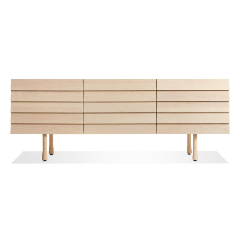 Lap 2 Door / 2 Drawer Credenza in Whitewashed Maple / Whitewashed Maple