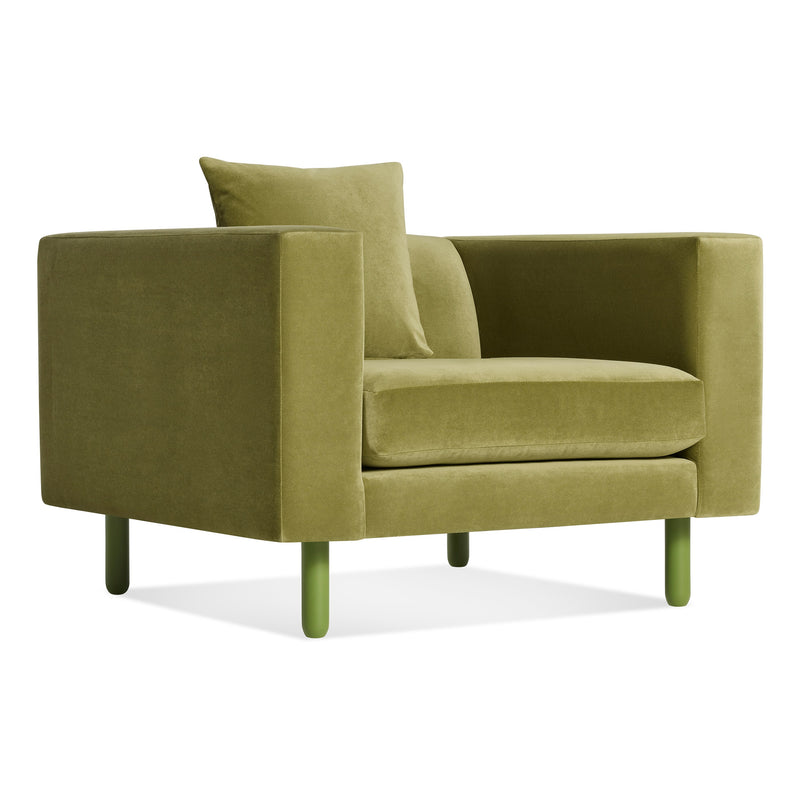 Mono Lounge Chair in Loden Green Velvet