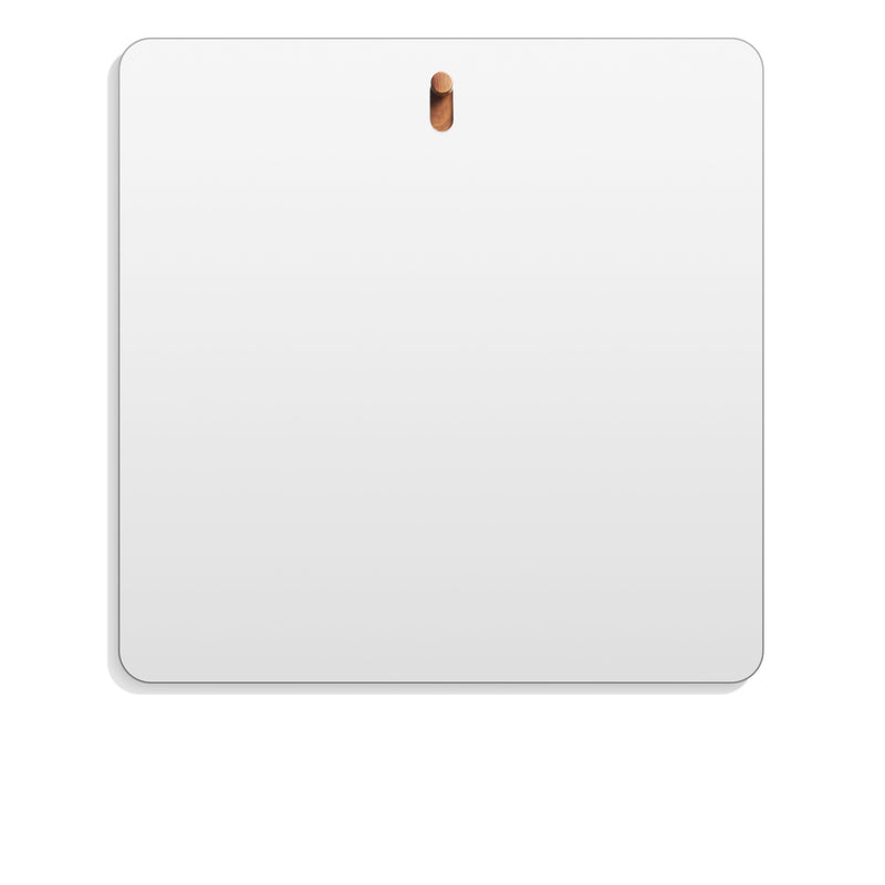 Hang 1 Square Mirror in Walnut - Angle 1