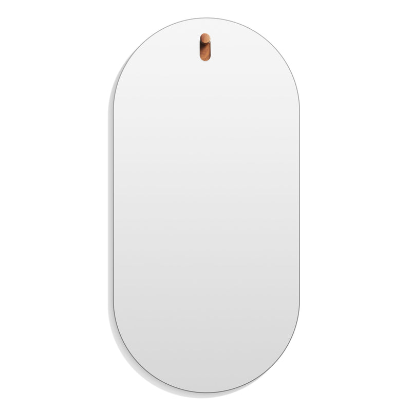 Hang 1 Capsule Mirror in Walnut