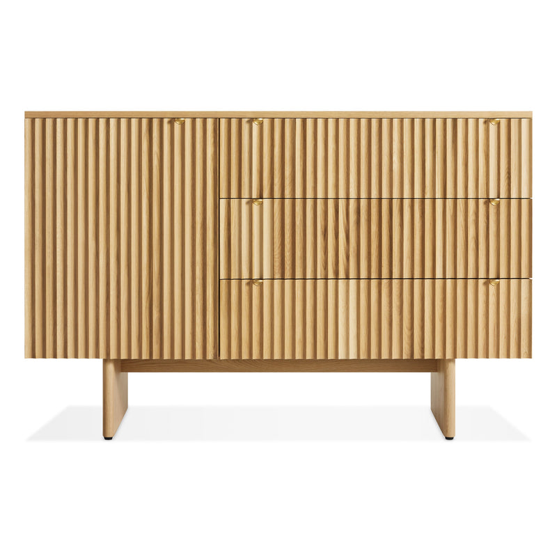Murmur 1 Door / 3 Drawer Credenza in White Oak