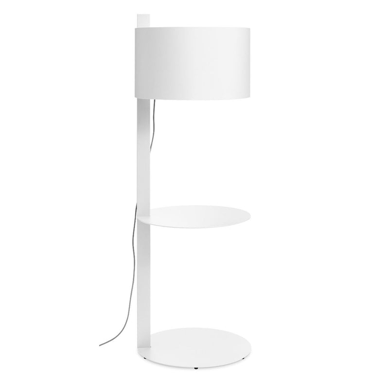 Note Large Floor Lamp with Table in White