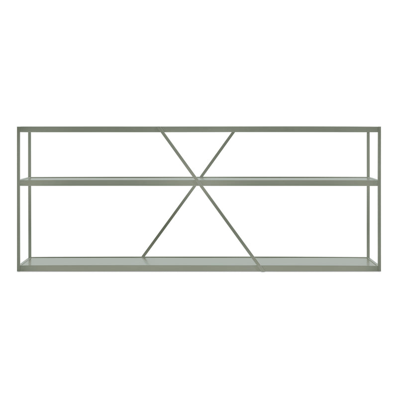 NeedWant Long and Low Shelving en Grey Green
