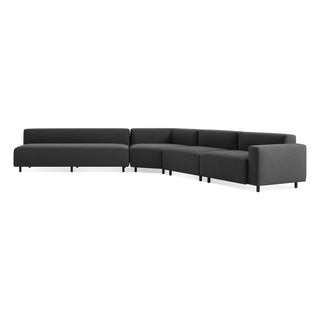 9 Yard Outdoor Angled Sectional Sofa in Sunbrella Coal - Angle 3