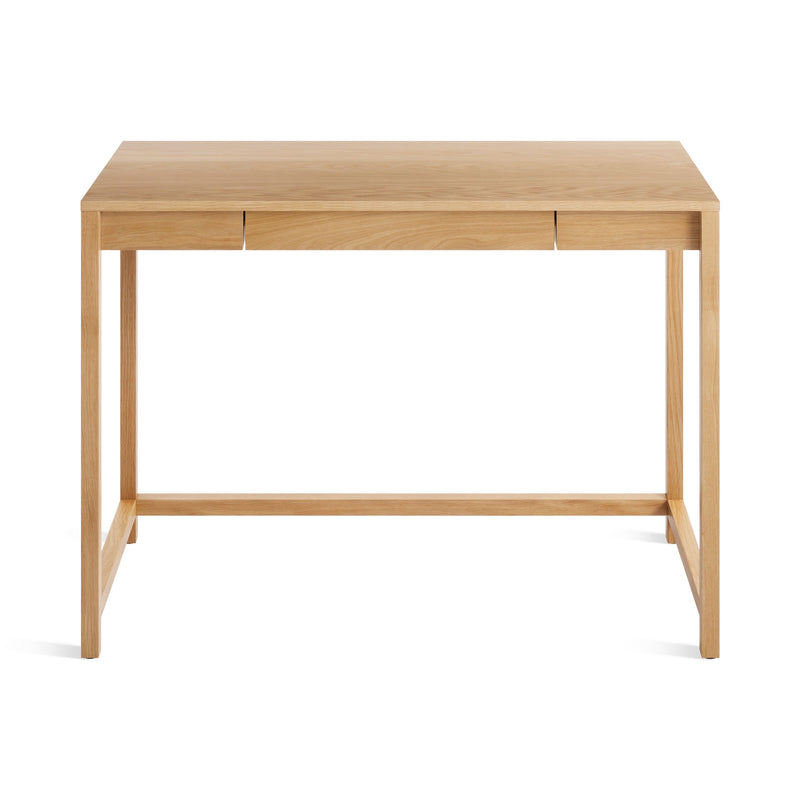 Open Plan Small Desk in White Oak