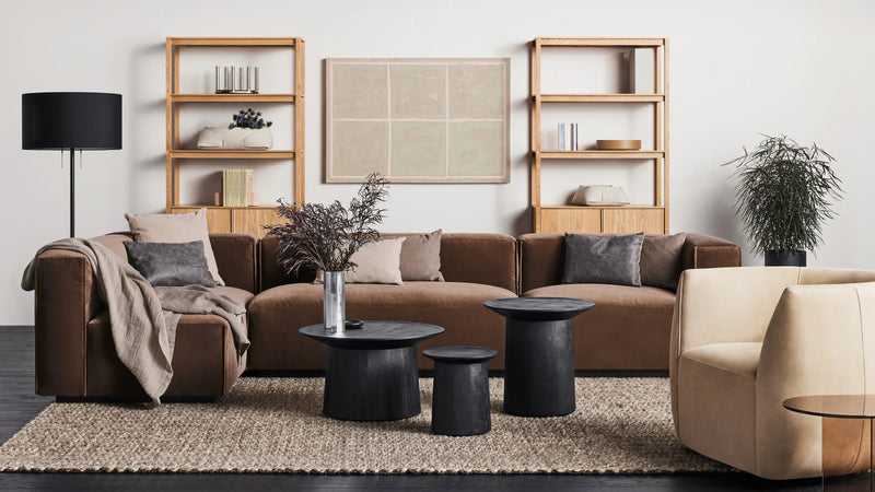 Cleon Medium+ Sectional Sofa in Maharam Mode in Clavicle