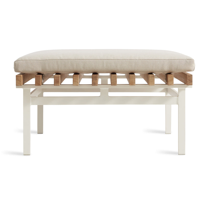 Perch Outdoor Ottoman in Sunbrella Linen