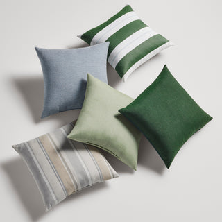 Signal Outdoor Square Pillow in Sunbrella Oasis - Angle 4