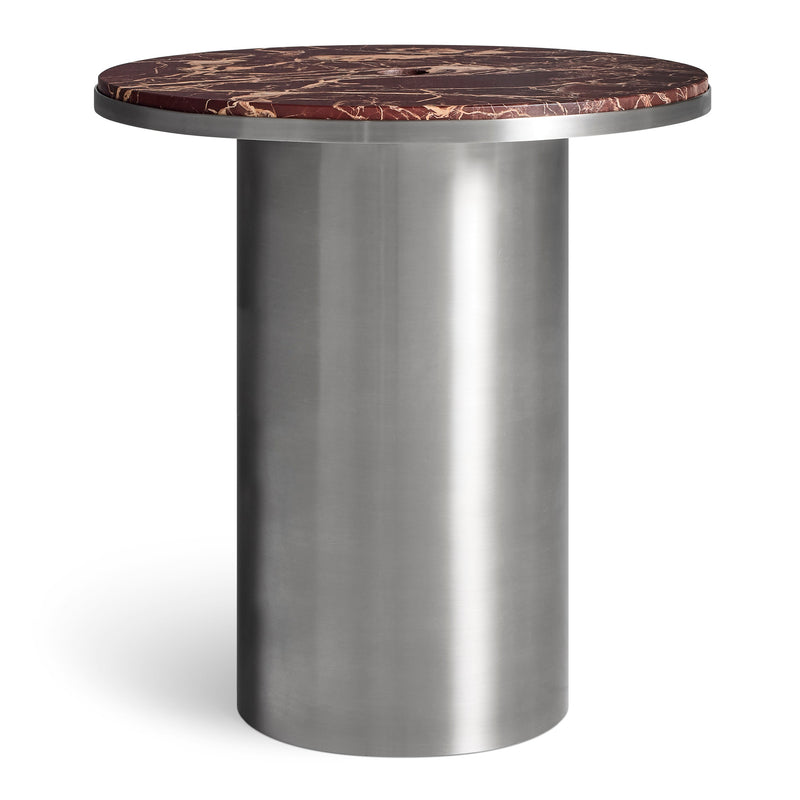 Plateau Side Table en Cherry Marble