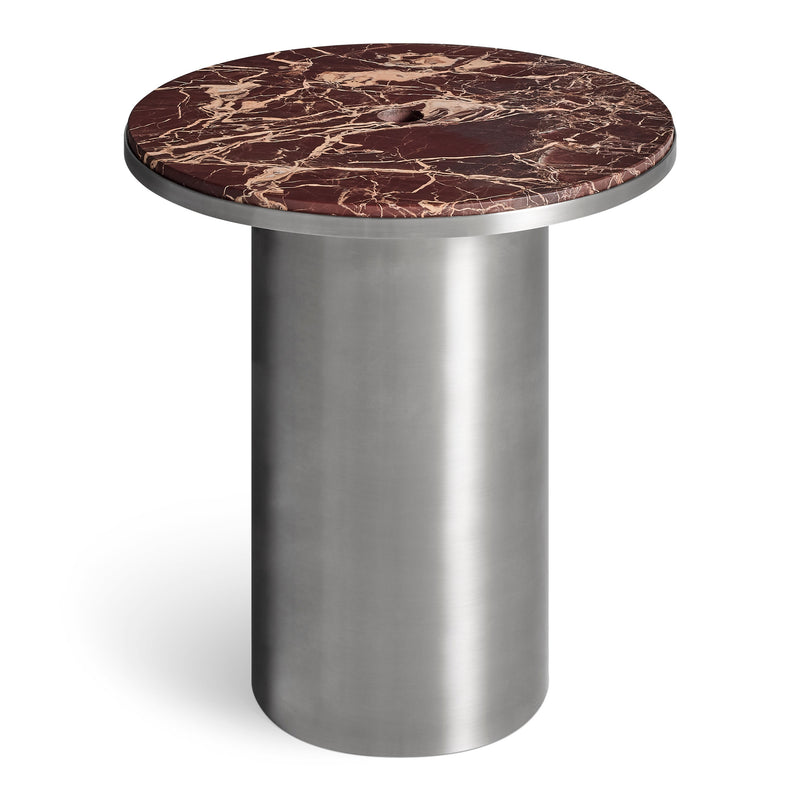 Plateau Side Table en Cherry Marble