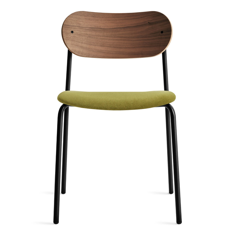 SideBySide Chair in Walnut / Loden Green Velvet