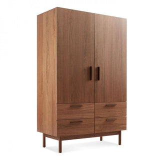 Shale Wardrobe in Walnut - Angle 4