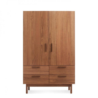 Shale Wardrobe in Walnut - Angle 1