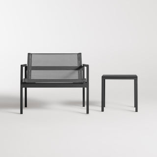 Skiff Outdoor Low Side Table in Carbon - Angle 8