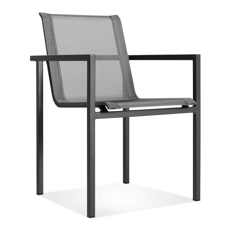 Skiff Outdoor Stacking Chair in Carbon