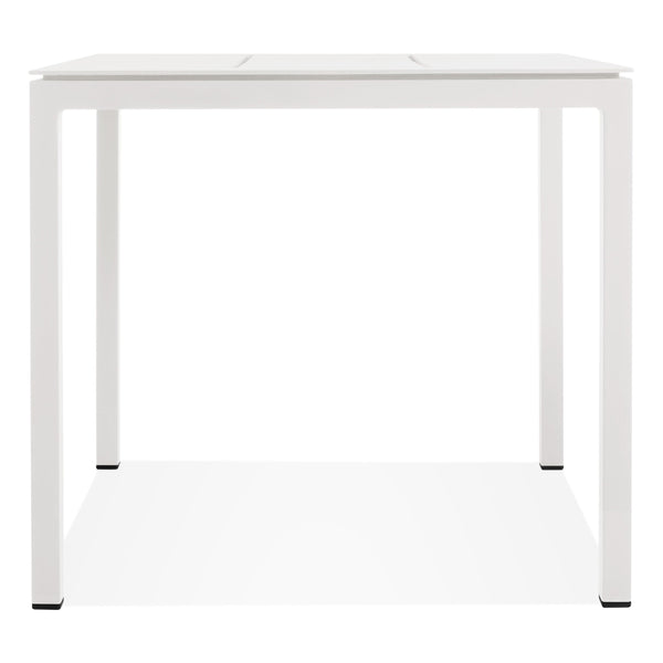 Skiff Outdoor Tall Side Table in White - Angle 1