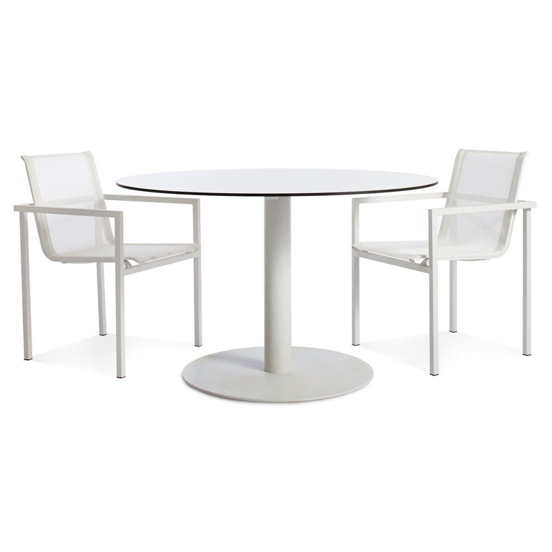 Skiff 47" Large Outdoor Café Table in White