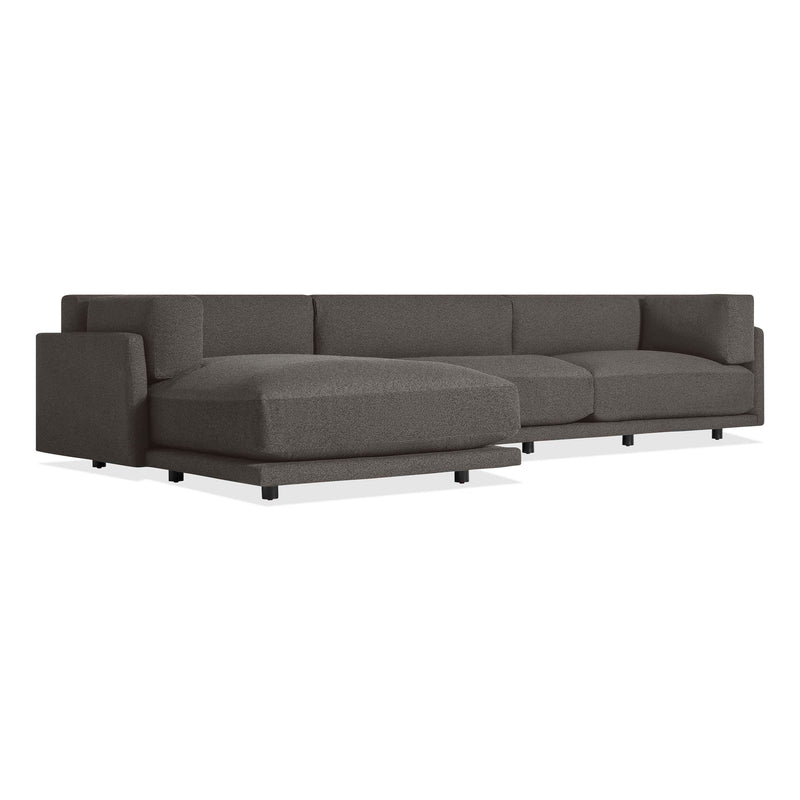 Sunday Sofa with Chaise in Kelso Charcoal